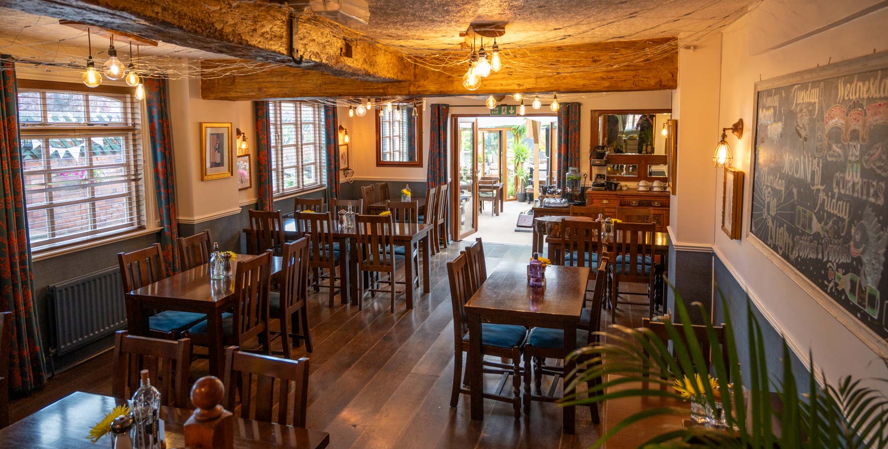 view of the table and chairs of the restaurant
