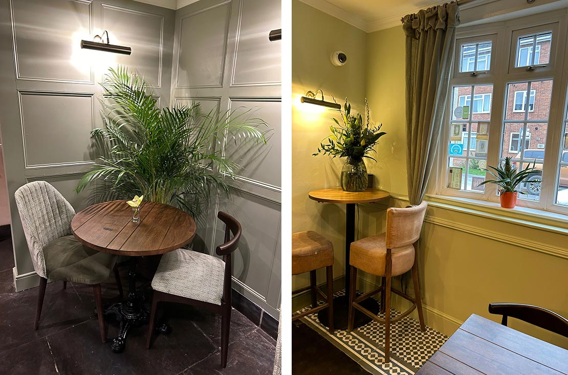 2 pics of table and chairs